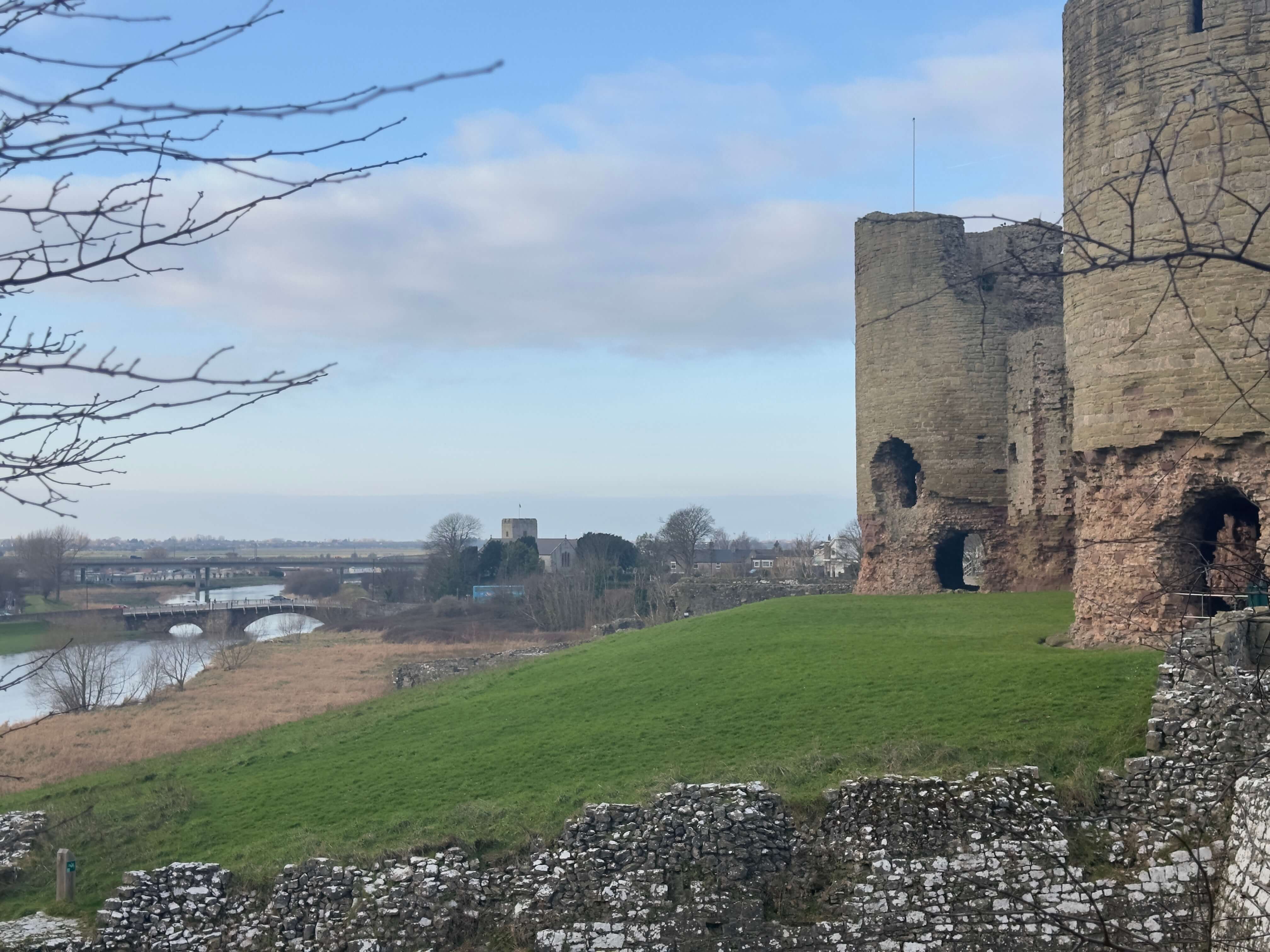 Photo of my new daily walk with a welsh castle